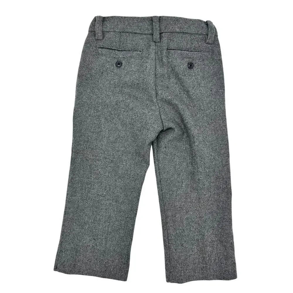 Janie & Jack Wool Blend Baby Toddler Gray Boy's Dress Pants size 18 - 24 Months